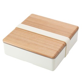 Miyoshi Seisakusho Bento Store 0601-0039 Wooden Lid Lunch Box, Tosa Ancient Cedar, OJU White