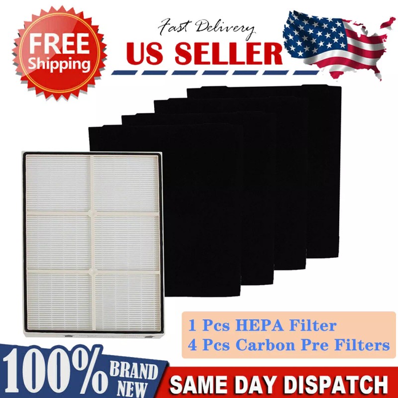 Fit Whirlpool HEPA Filter + 4 Carbon Pre-Filters for Whirlpool