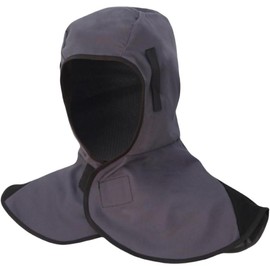Welding Hood, Heat and Abrasion Resistant Protective Head Cover, Welding Caps with Neck Shoulder Drape, Welding Helmet accessories, Head Protection for Men & Women - Color: grey