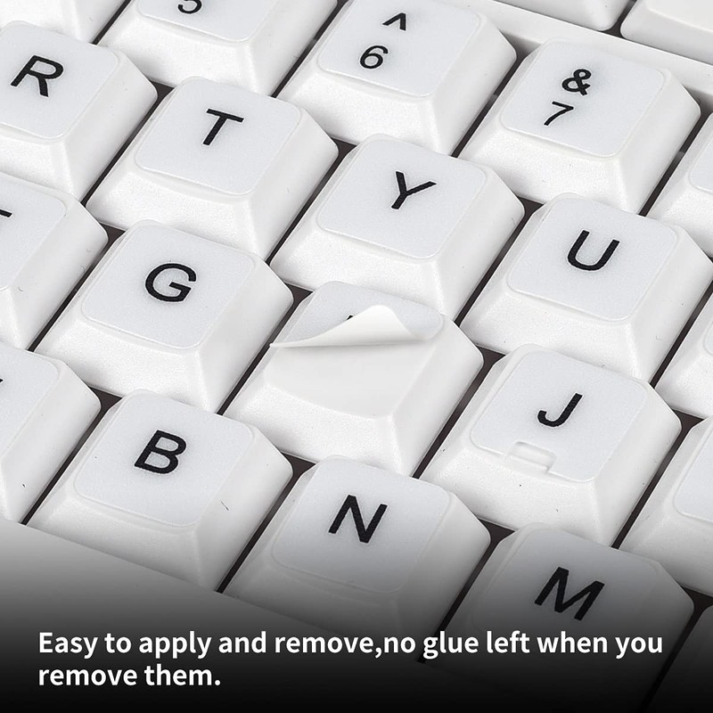 (2PCS Pack) English Keyboard Stickers, Universal Keyboard Replacement Letters English