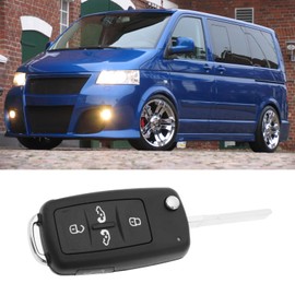 ECSiNG 5 Button Remote Key Shell Replacement Compatible with VW Transporter T5/Transporter T6/Sharan Compatible with Seat Alhambra 5 Button Car Key Shell