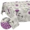 Fabric Tablecloth Washable Table Linen Tablecloth Cotton Polyester Hydrangea Purple