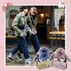 MINGRI Soft Bunny Keychain with Tin,Cute Plush Keychain Rabbit for