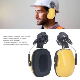 Helmet Attachable Earmuff, 1 Pair Noise Cancelling Ear Muffs Safety Hearing Protection Ear Muffs Hard Hat Ear Muff, Ear Protectors, Hearing Protection, for Construction Site