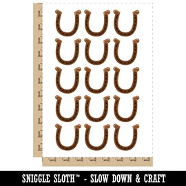 Horseshoe Lucky Temporary Tattoo Water Resistant Fake Body Art Set Collection - 15 2" Tattoos (1 Sheet)