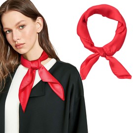 HAIMEIKANG 27.56” Chiffon Square Scarves for Women Soild Color Neck Scarf Vintage Hair Scarf Costume Bandana