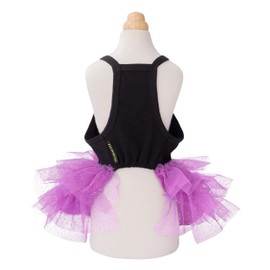 Fitwarm Witch Please - Vestido de tutú para perro de Halloween, divertido disfraz de Halloween para perros pequeños, traje de mascota, negro, morado, talla L