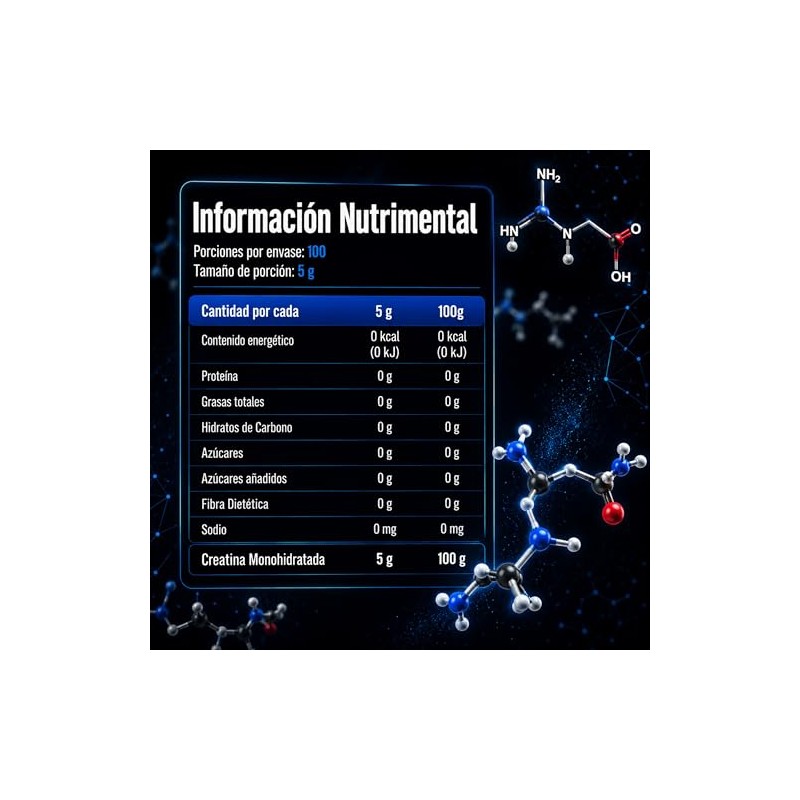 ForzaTech Creatina Monohidratada Micronizada 500g Alta Pureza