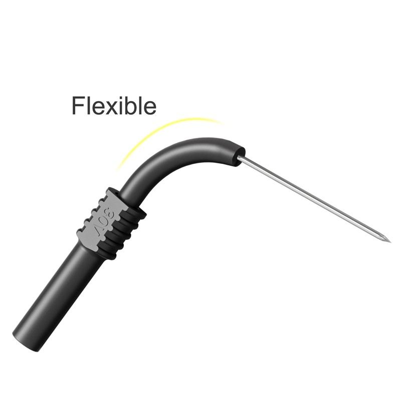 Cleqee 0.7mm Flexible Test Probes 10 Pcs Bendable PVC Needle