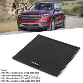 Auto Center Console Cover Pad, Black Center Console Roller Blind Cover 1666805802 Fit for ML GL GLS GLE W166