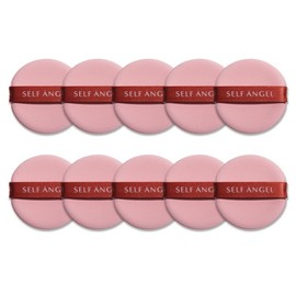 Self Angel Mini Cushion Puff Makeup Sponge, Pink, 10 Pieces / 셀프천사 미니 쿠션 퍼프 메이크업 화장 스펀지, 핑크, 10개