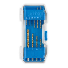 HART NEW - HART 10-PIECE ASSORTED TITANIUM DRILL BIT SET WITH STORAGE CASE