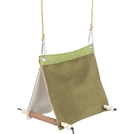 TRIXIE Cozy Hanging Bird Shelter Bird Tent Hanging Cotton 16 × 18 × 20 cm Green – 58998
