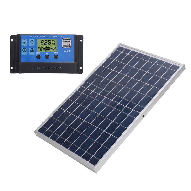 Solar Panel 10W 12V Polycrystalline IP65 Waterproof Portable 30A Solar
