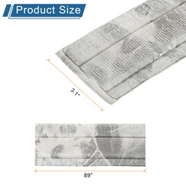 HARFINGTON 3D Wall Edging Self-Adhesive 89"x3.1" Flexible Peel and Stick Molding Trim for Wall Mirror Door Wardrobe Gap Sealing Frame Lines, Space Gray