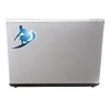 2 x 10cm Surfer Wave Vinyl Sticker Laptop Campervan Car