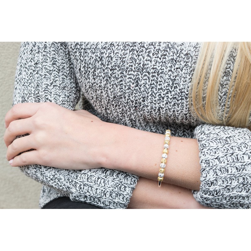 Golf Goddess Stroke/Score Counter Bracelet - Two Tone Silver and