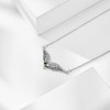 DAYLINLOVE Angel Wing Necklace 925 Sterling Silver Angel Moss Agate
