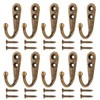 Umsole 10 Pieces Wall Mounted Hooks Coat Hooks Robe Hooks