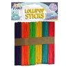 Craft Planet CPT 6671111 Wooden Lollipop Sticks, Solid, Assorted Colours,