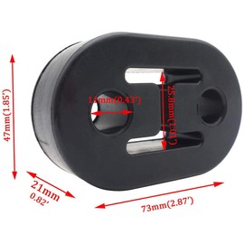 2 Hole Exhaust Hanger Bushing Muffler Insulator Shock Absorbent Mount Bracket High Density Rubber,Universal Fit 2pack