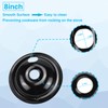 Black Porcelain Burner Drip Pans (1) 8” WB31M19 (3) 6”