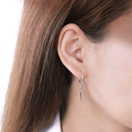 Boma Jewelry Sterling Silver Dagger Endless Hoop Earrings