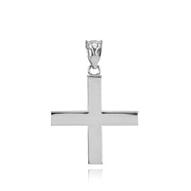 Claddagh Gold Solid 925 Sterling Silver Greek Cross Charm Pendant