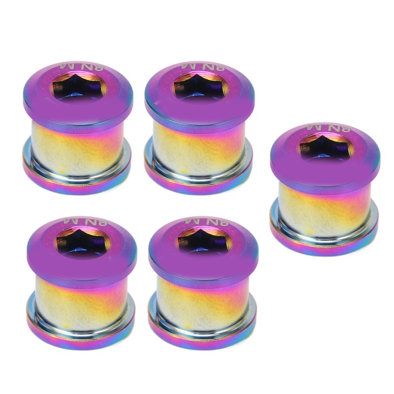 5Pcs 6.5mm Bike Single Chainring Screw Titanium Alloy Rust Protection