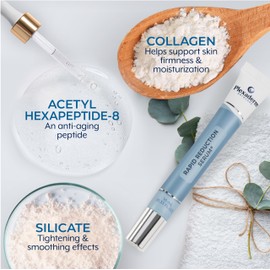 Plexaderm Rapid Reduction Eye Serum - Visibly Reduces Under-Eye Bags, Wrinkles, Dark Circles, Fine Lines & Crow's Feet Instantly, Anti Aging Wrinkle Remover for Face, Full Size Tube