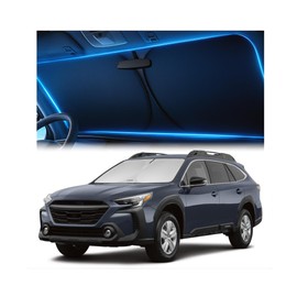 Windshield Sunshade for Subaru Outback 2020 2021 2022 2023 2024 2025 - Innovative No-Light-Pass Technology, Mirror Cut-Out, Blocks 99% UV Rays, Fade-Resistant, Easy-Fold Outback Windshield Sun Shade