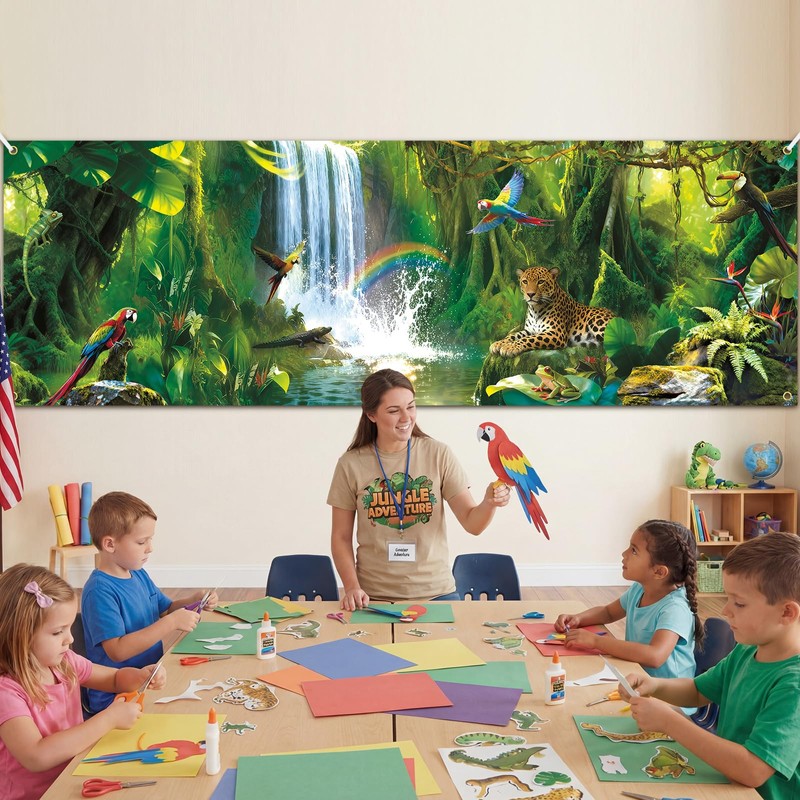 Hahafelt Rainforest Decorations 2026 VBS 18 x 6 ft Super-Sized