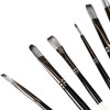 9pcs Gouache Watercolour Brushes Nylon Wool Rustproof Strong Water Absorption