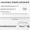 Ausemku Shower Curtain Rod Tension - 26-76 Inch Never Rust