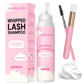 CL CAMILLASH Whipped Lash Cream Shampoo Unscented Foam Cleanser | 100ml Eyelash Extension Cleaning Bath Kit | Salon&Home Use