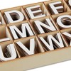 Relaxdays Wooden Letters Set, 324 Pieces, Capital Letters A-Z, and