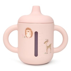 Little Rawr Silicone Sippy Cup and Training Cup for Baby 0 months+ (Pink, Large)