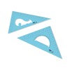 Pack of 2 Large Transparent Triangle Ruler Set Square: 12