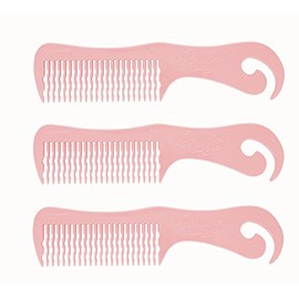 Hair Comb 3 pieces Pink, made in USA, hair detangler, adults and kids, no more tangles, hair styling, professional, set, kit, hair stylist