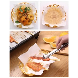 50 Sheets Food Blotting Paper, Kitchen Oil Absorbing Paper for Cooking Fried Food Non Stick Baking Sheet for Kitchen Accessories Utensils