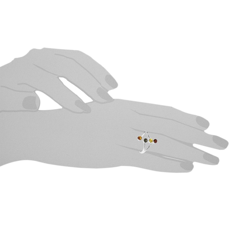 Ostsee-Schmuck Ring - Crystal - Silver 925/000 - Amber, Amber