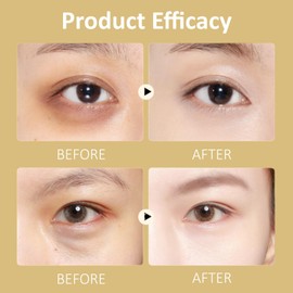 24K Gold Under Eye Mask, 24K Gold Eye Patches, Gel Patches for Puffy Eyes, Reduce Puffiness & Dark Circles, Under Eye Patches for Remove Eye Bags & Wrinkles, Hydrating Cooling Eye Masks, 60 Patches