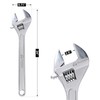 Olympia Tools 24" Adjustable Wrench, Heavy Duty Drop Forged Steel,