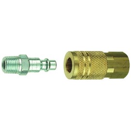 Tru-Flate 13-201 1/4" I/M Design x 1/4" NPT Mixed Plug/Coupler Set