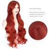 PARXITN Hair Wigs for Women 100 cm Long Curly Red