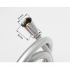 Yossee Duschschlauch 2 Meter PVC Glatter Brauseschlauch mit verdrehsicheren Messinganschlüssen,