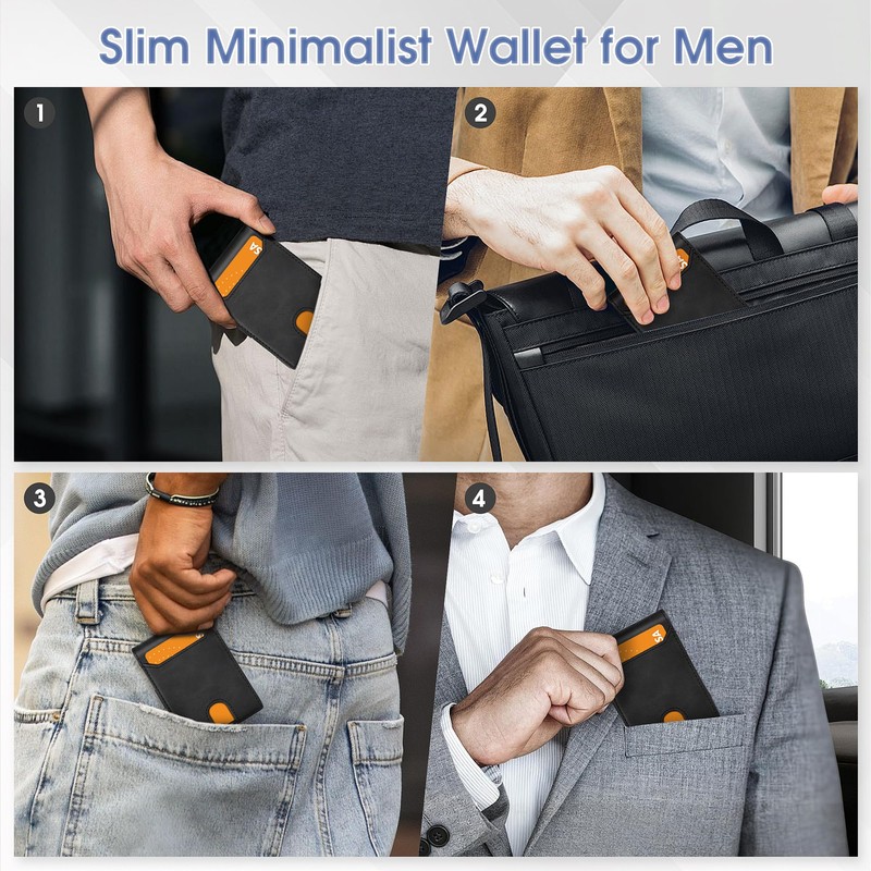 XZVXZV Slim Wallet for Men,Money Clip Minimalist Card Wallet RFID