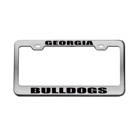 Georgia Bulldogs Chrome License Plate Frame Tag Black