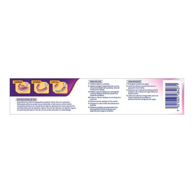 Crema Adhesiva Ultra Corega Máximo Sellado Para Prótesis Dentales Sin