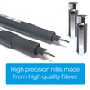 Zieler 12 Fineliner Drawing Pens (Black, Sepia & Grey) Water